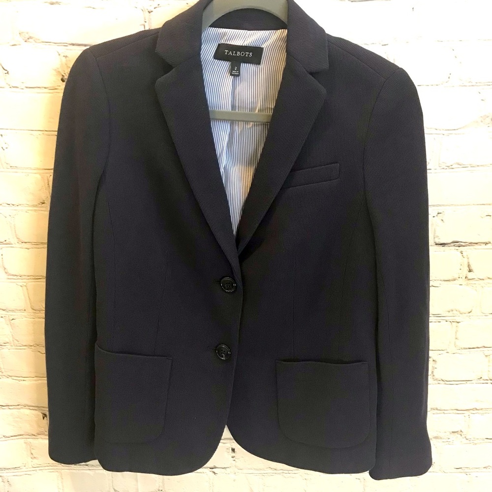Talbots Women’s Stretch Knit Two Button Blazer size 2